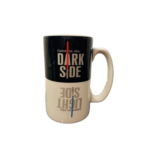 STAR WARS-Lucasfilm-Light Side/Dark Side-Double Sided Flip Coffee Mug-2012-Used - Picture 1 of 10